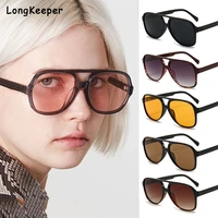 mens retro pilot sunglasses for women classic large oversized square uv400 outdoor goggles lunette de soleil femme double bridge