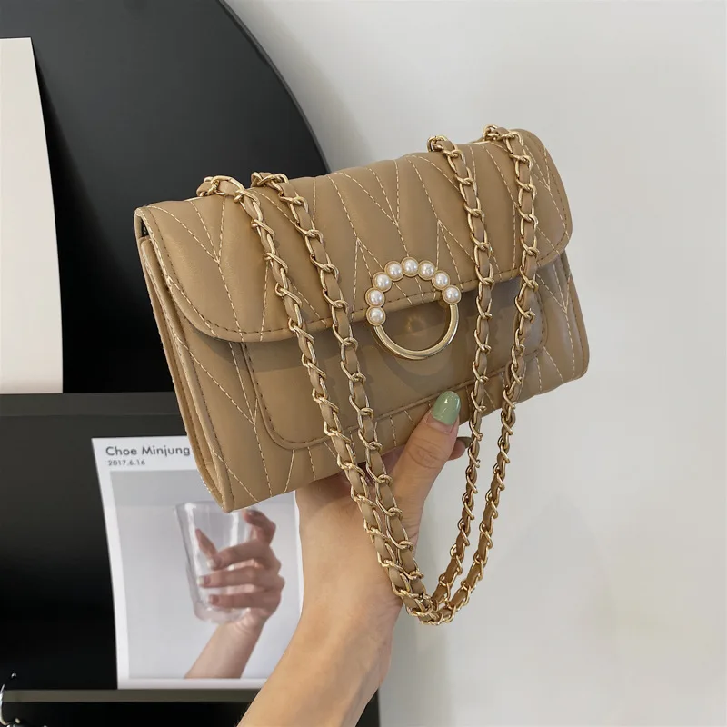 

Bags Messenger Bags Women's Bags New Messenger Bags Embroidery Thread Trendy Shoulder Lingge Chain Bag