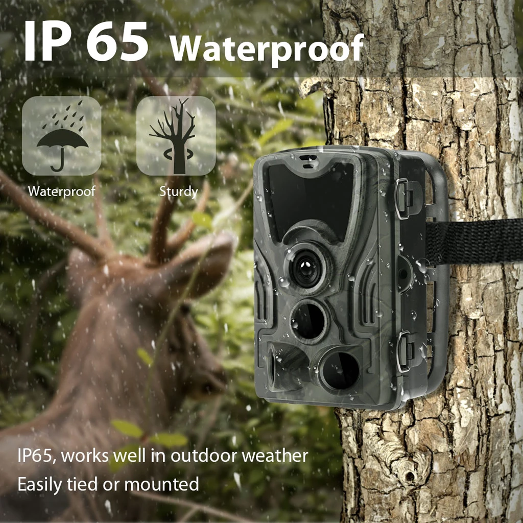 Фотоловушка HC801-A 1080P HD 16 МП водонепроницаемая IP56 | Спорт и развлечения