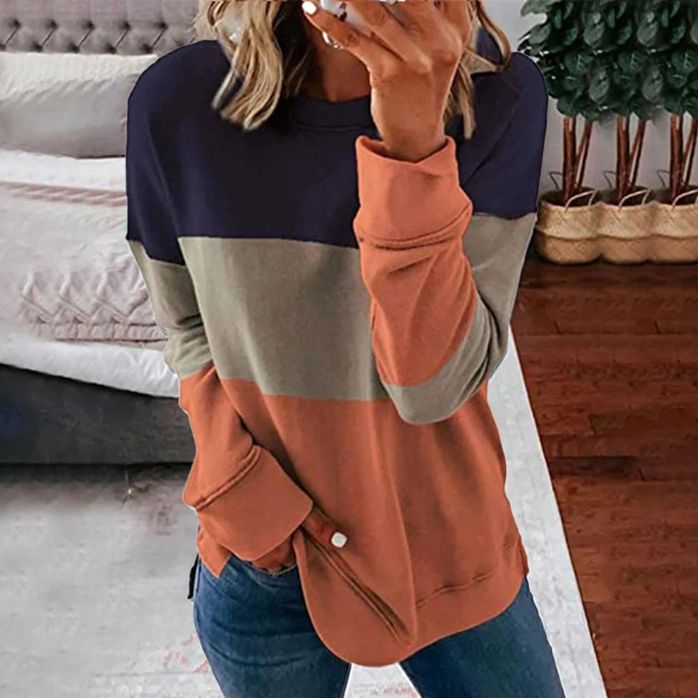 Женские свитера и пуловеры на весну осень Женский пуловер в стиле пэчворк с