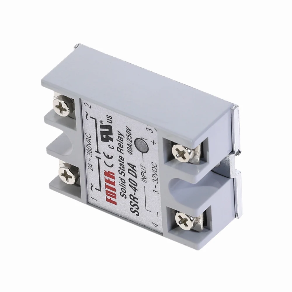 Твердотельное реле SSR 40DA 40A фактически 3 32V DC TO 24 380V AC твердотельный регулятор