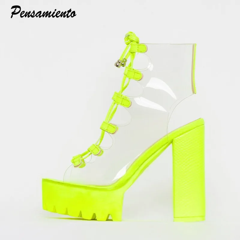 

Летние женские ботинки на толстой подошве; Пикантные сандалии-гладиаторы на высокой танкетке с открытым носком; Повседневные женские ботинки