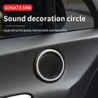 Для Hyundai Sonata DN8 2020 2021 аксессуары 3D металлический интерьер декоративный гудок инкрустированные алмазами украшения Стикеры с ярким кругом
