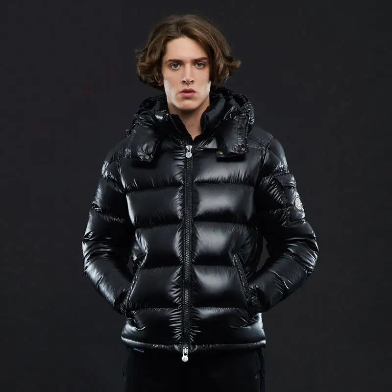 Мужская зимняя теплая пуховая куртка мужские повседневные парки пальто с белым