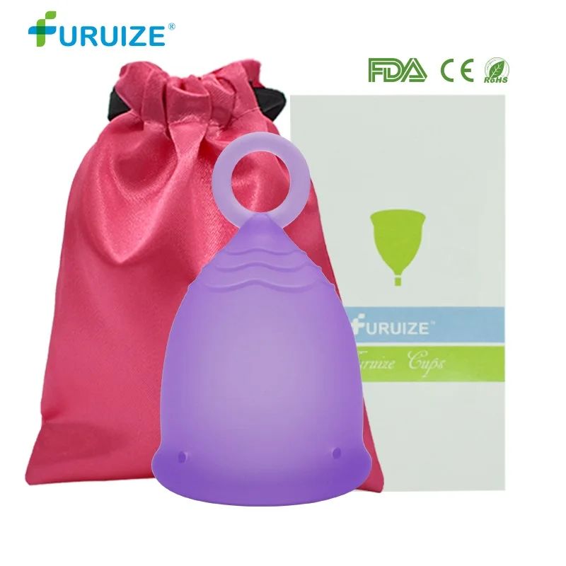 1pcs purple-1bag Newest Model Women Cup Medical Grade Silicone Menstrual Cup Feminine Hygiene Copa menstrual Lady Cup Health Care Period Cup Sale - Цвет: 1pcs purple-1bag