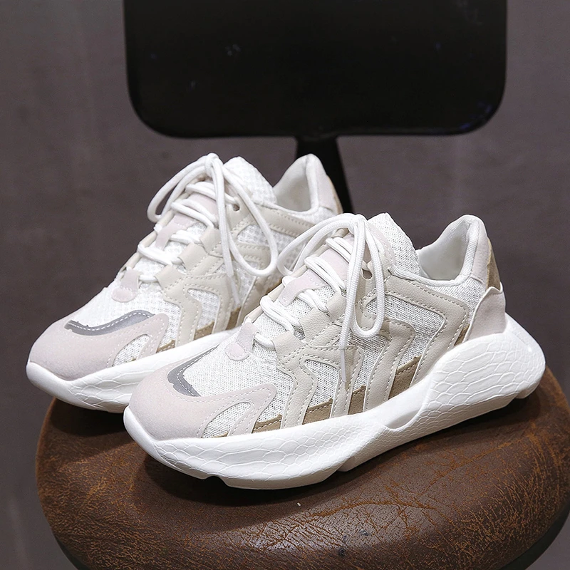 2020 г. женские кроссовки модные белые весенние повседневные туфли на платформе