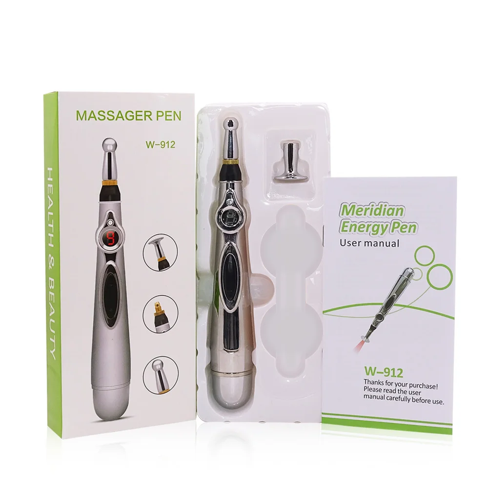 1pcs pen no gel Новинка, электронная ручка для иглоукалывания, электрическая меридианская лазерная терапия, ручка для массажа, меридиановая энергетическая ручка для облегчения боли, инструменты - Цвет: 1pcs pen no gel