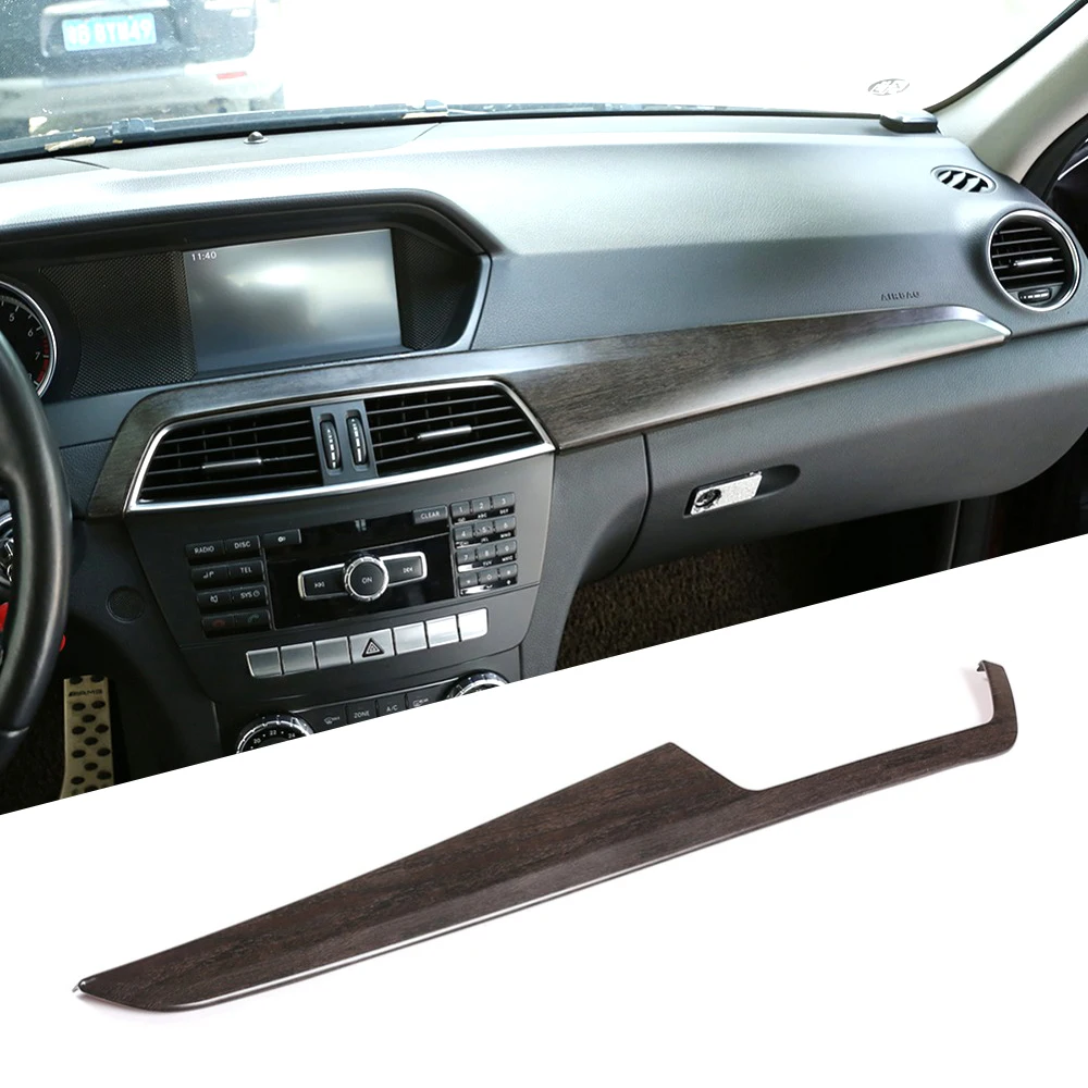 

Oak Wood Grain ABS Center Console Protection Panel Cover Trim for Mercedes Benz C Class W204 2010-2013 LHD Vehicles Accessories