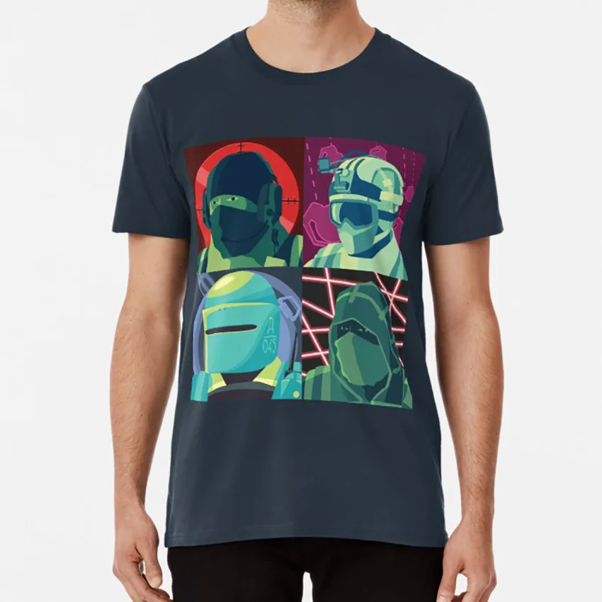 Спецназ Радуга 6 осада футболка Радуга 6 осада Ubisoft видеоигра спецназ Tachanka Glaz Fuze Kapkan