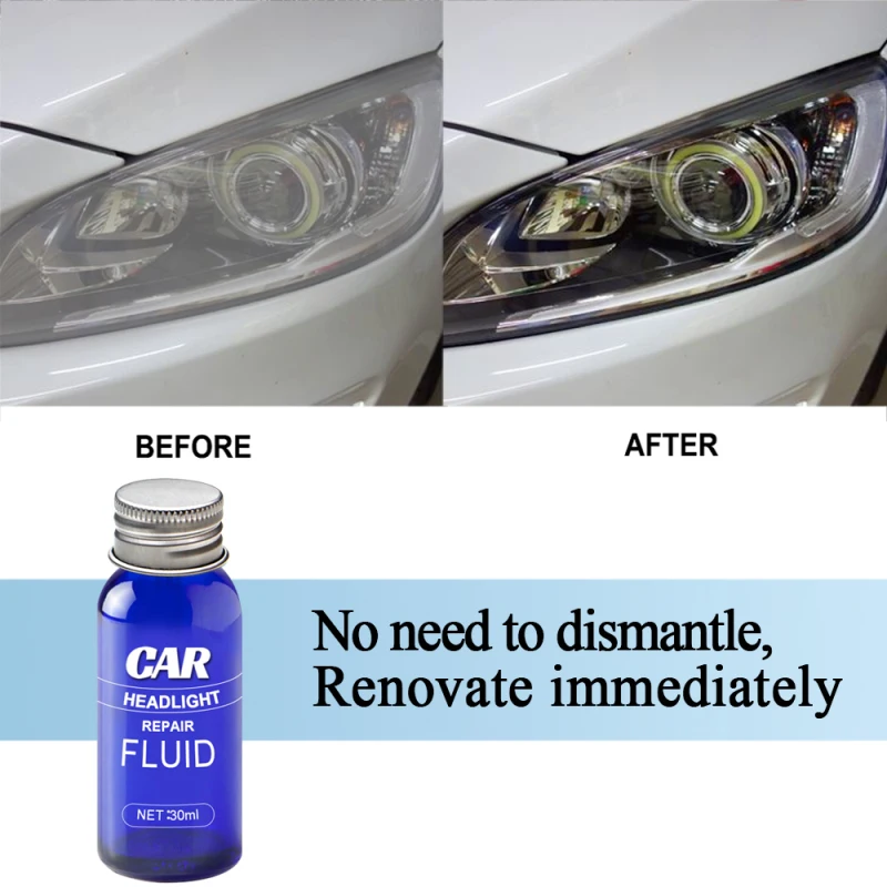 

30ML Spray Polish Repair Fluid Headlight Polishing Anti-scratch Liquid Car Headlight Maintenance Clean Retreading Agent TSLM1