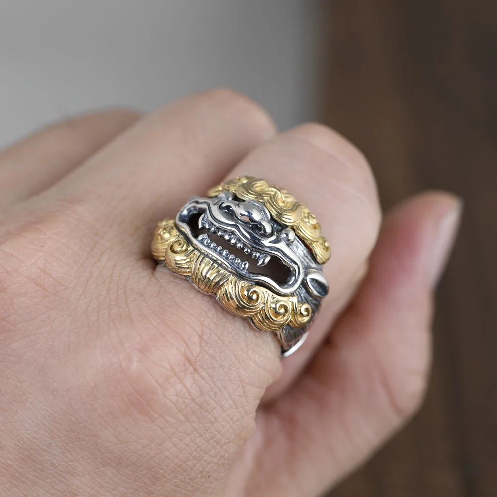 Женское серебряное кольцо в виде черепа из тайского серебра 100% пробы