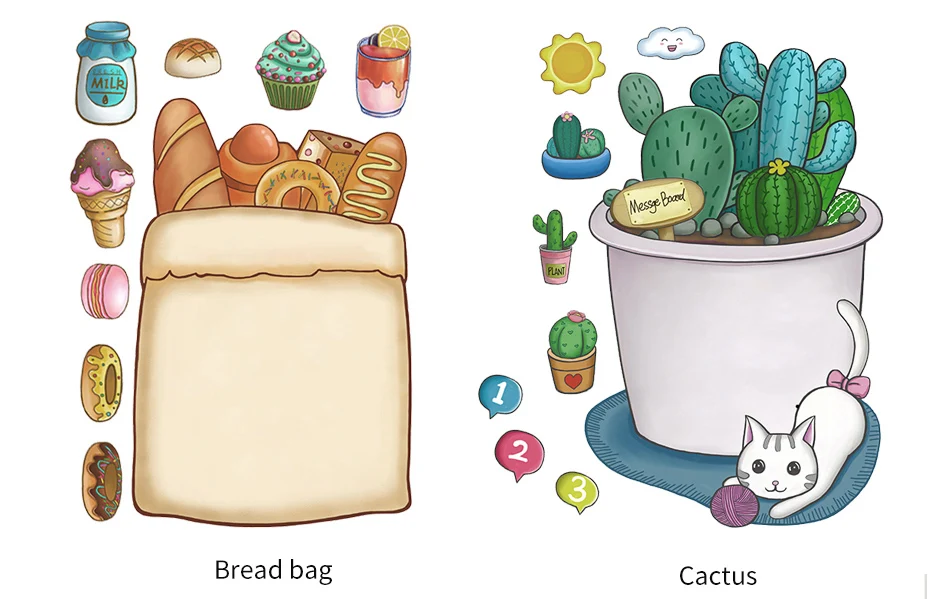 Магнитные игрушки для рисования кактус доска для записей хлеб магниты для холодильника стикер Памятка план список меню обучающая развивающая детская игрушка