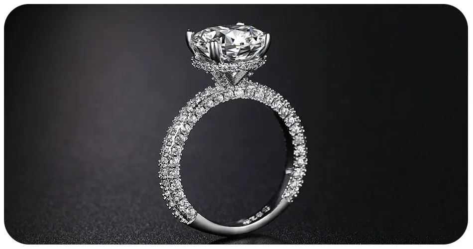 UMODE белое золото цвет свадебные кольца для женщин Bijoux кольцо ювелирные изделия AAA Bague аксессуары Femme подарок на помолвку для девочек UR0574A