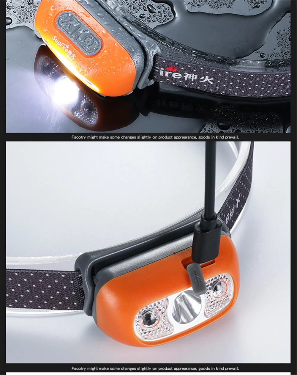 Supfire налобный фонарь USB головной светильник светодиодный HL05 1000lm Linterna походный фонарь для верховой езды головной светильник для Imalent Fenix Sofirn Convoy