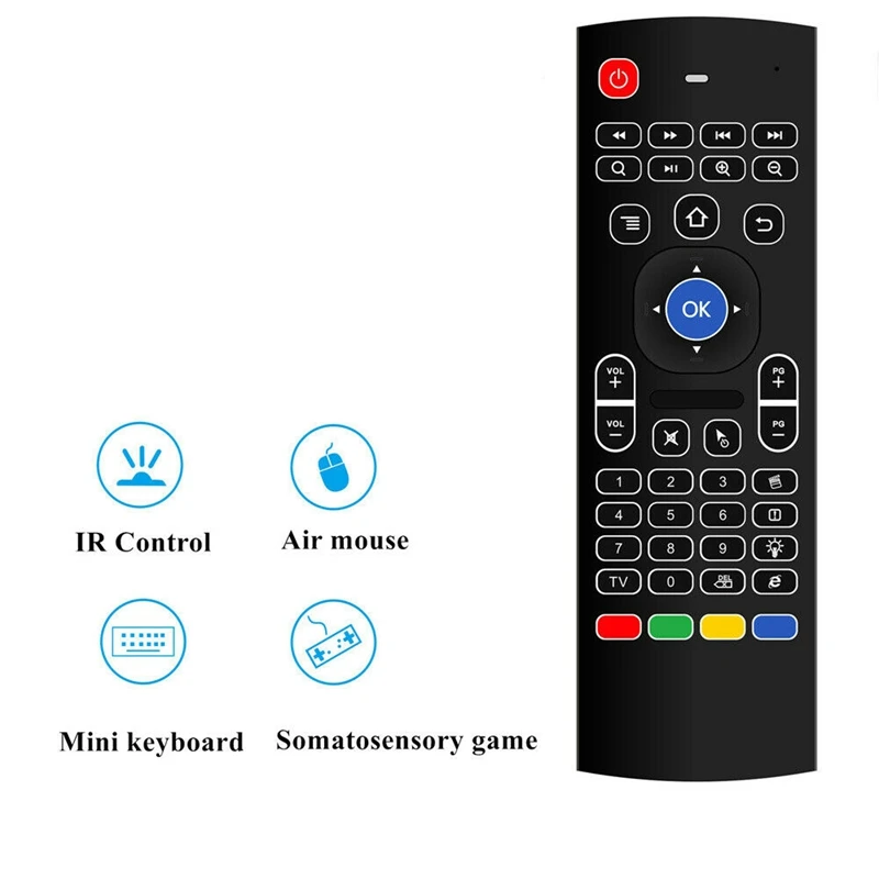 MX3 2 4G Беспроводная клавиатура с подсветкой Air mouse пульт дистанционного управления