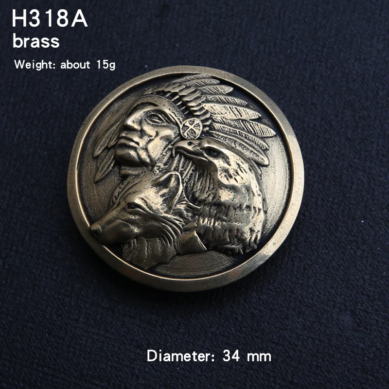 New style cloth clasp brass Indian style warrior brass white copper decorative clasp handmade leather accessories