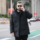 Зимний мужской пуховик большого размера, 9XL, 10XL, 160 кг, Длинное свободное зимнее пальто оверсайз с капюшоном