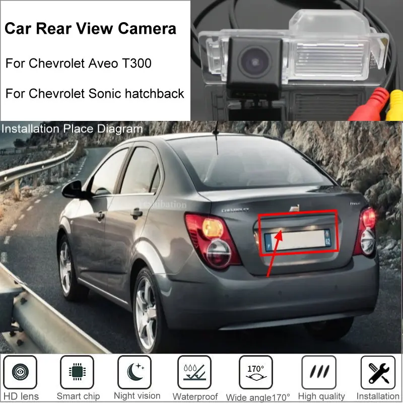 Парковочная камера заднего вида для Chevrolet Aveo T300/Sonic 2011 ~ 2016|Камеры авто| |
