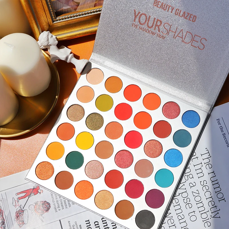 Красота глазурованная 36 цветов Палитра теней для век цвет насыщенный художник