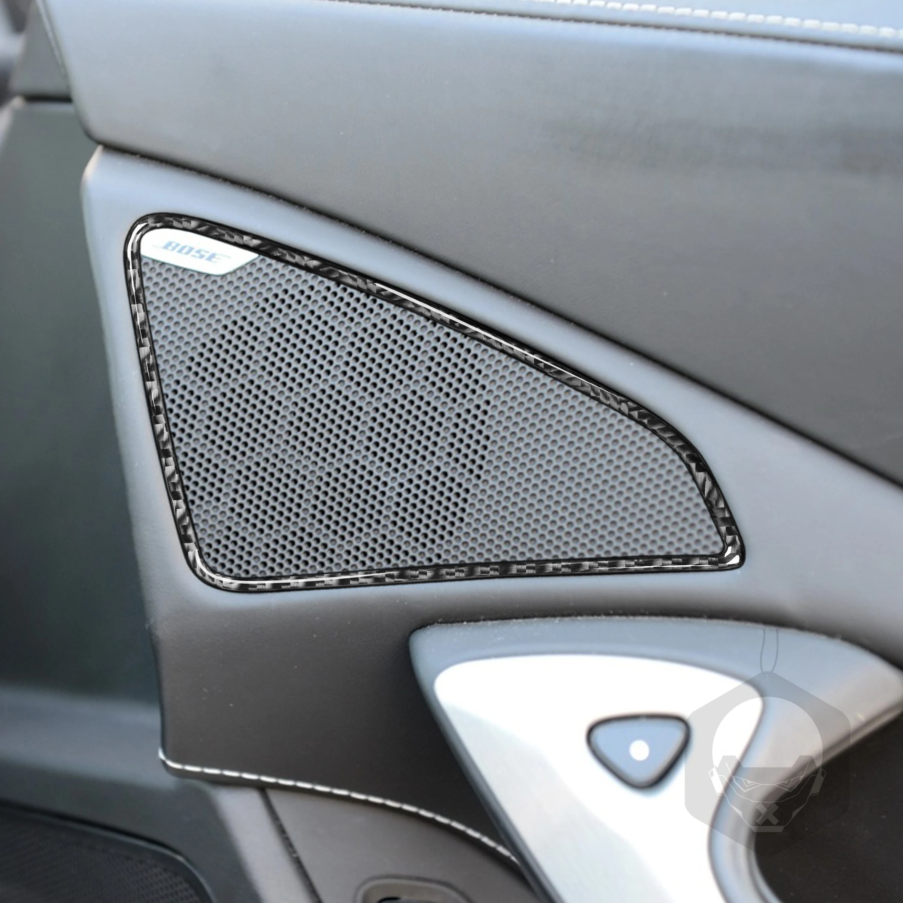 Carbon Fiber For Chevrolet Corvette C7 2014 2015 2016 2017 2018 2019 Door Speakers Tweeter Sticker Trim Interior Car Accessories