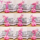 13 шт. розовая корона с цифрами фольга, латексные воздушные шары, украшение для вечеринки в честь Дня Рождения, детская принцесса для маленьких мальчиков