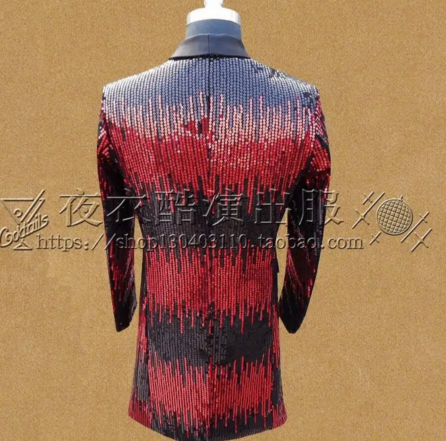 S-5XL новинка 2017 Мужская одежда модная тонкая градиентная с блестками длинный