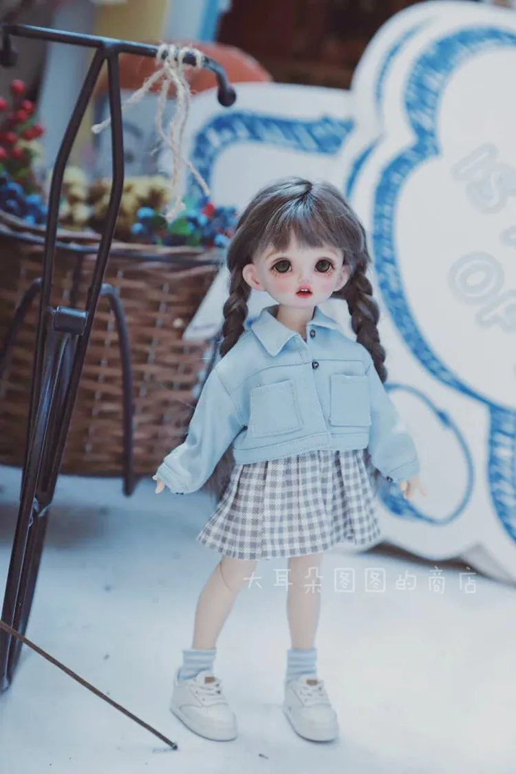 1/6 BJD одежда аксессуары пальто+ юбка+ носки+ футболка кукольные наряды для BJD/SD yosd, не включены кукла, обувь, парик и другие E2583