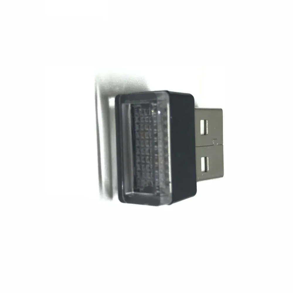 JURUS 10 шт. мини-usb, лампа светодиодный моделирование окружающего света автомобиля неоновое Внутреннее освещение Plug And Play красный/синий/белый автомобильный Стайлинг