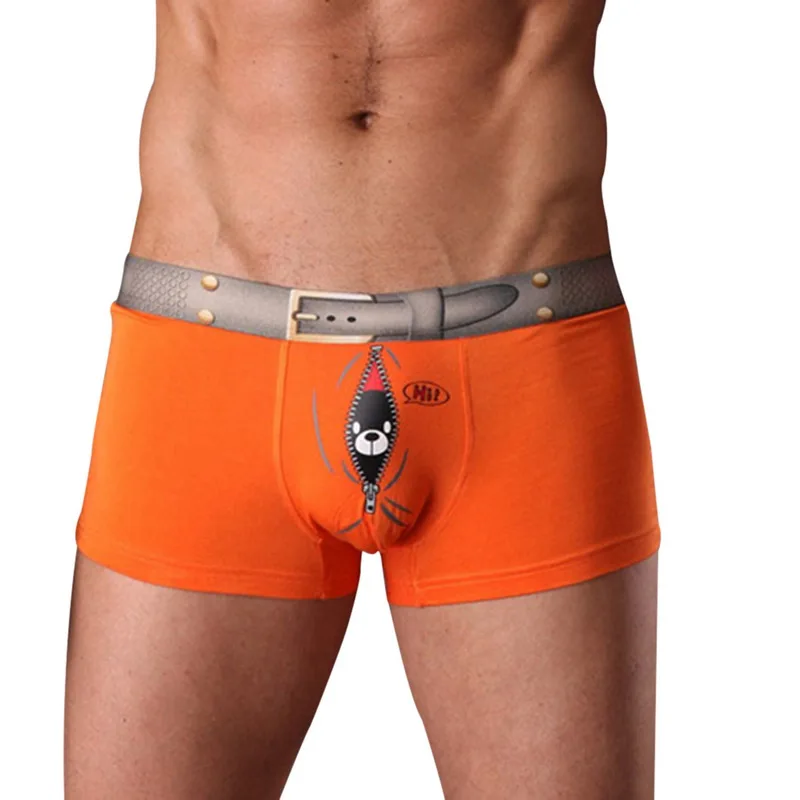 Laamei пикантные Для мужчин нижнее белье трусы-боксеры с рисунками из мультфильмов