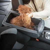 portable pet dog car seat central control nonslip dog carriers safe car armrest box booster kennel bed for small dog cat travel