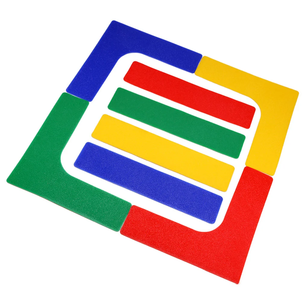 

8 Pcs Anti-skid Tennis Ground Court Marker Line PVC Sticker Logo Basketball Football Badminton Court Line Ground Signal Label