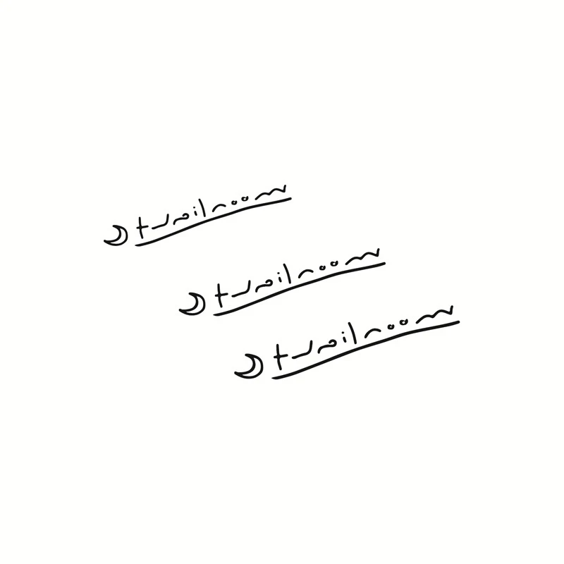 

Waterproof Temporary Tattoo Sticker Simple English Alphabet Moon Body Art Fake Tatto Flash Tatoo Wrist Foot Hand for Men Women