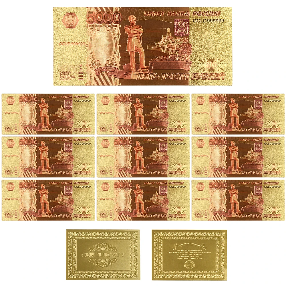 style 5 10 шт./лот новые продукты Цвет Российская банкнота АРК банкнот 100 рублей банкнот в центре сообщений в течение 24k Gold Бумага деньги для коллекции - Цвет: style 5