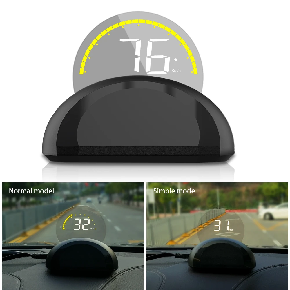 

HUD датчики автомобильный коллиматорный Дисплей охранной сигнализации температура воды более Скорость об/мин цифровой лобовое стекло Скоро...