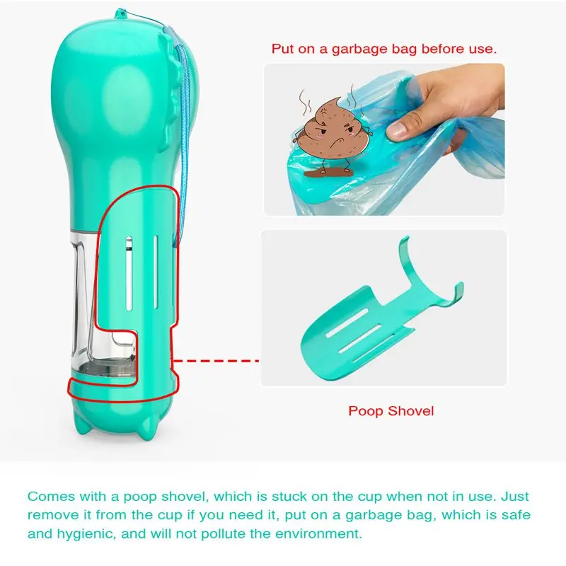 

300ML Dog Water Bottle Drinking Bowl Leakage-proof Pet Feeding Water Dispenser Outdoor Bottles Accompanying Cup Feeder