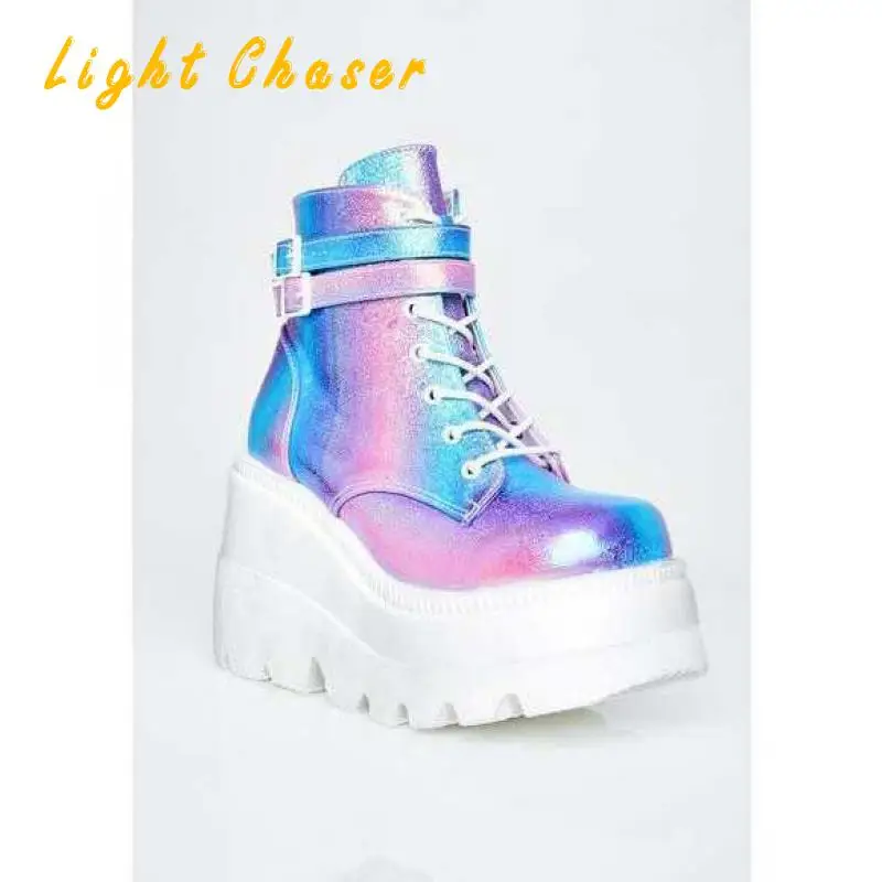 Women's High Heels Fall/winter Slope With Thick-soled Women's Boots Short Boots Women's High-top Shoes Plus Size Sports Shoes