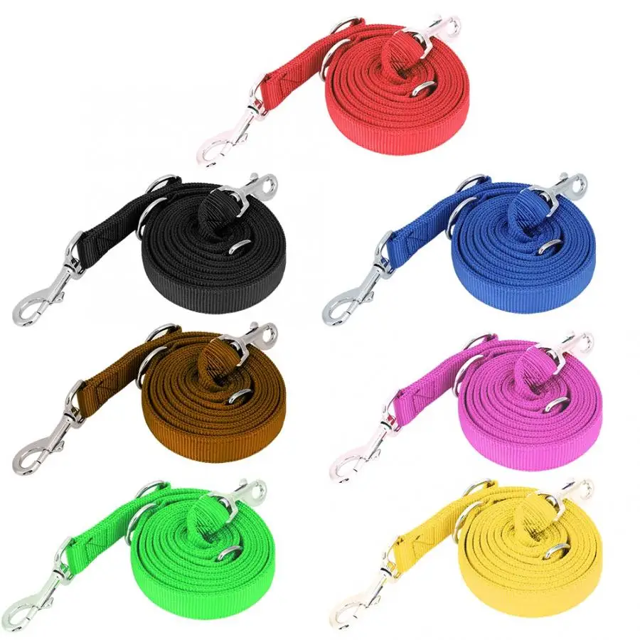 Новый стиль 2 м двойная пряжка нейлоновый гибкий поводок для собак прогулок с