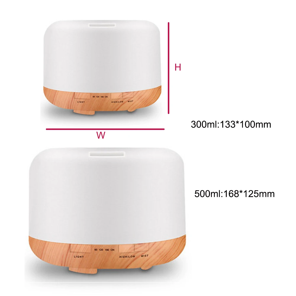 

Air Humidifier Essential oil diffuser 300ML 500ML LED Lamp Aroma Diffuser Electric Ultrasonic Cool Mist Maker Fogger Humidifier