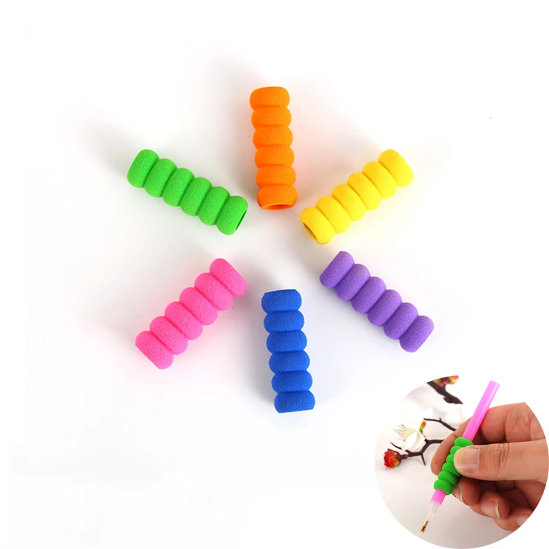 

6Pcs 5D Diamond Painting Rhinestone Stitch Pen Cover Protect Fingers Sponge Sheath DIY Embroidery Dotting Tool Accessories