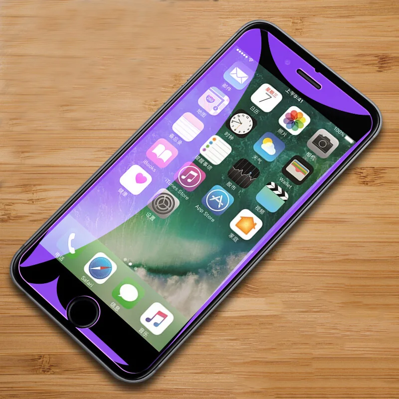 Закаленное стекло для Apple iphone 7 8 Plus Защитное экрана защита от синего цвета Cristal