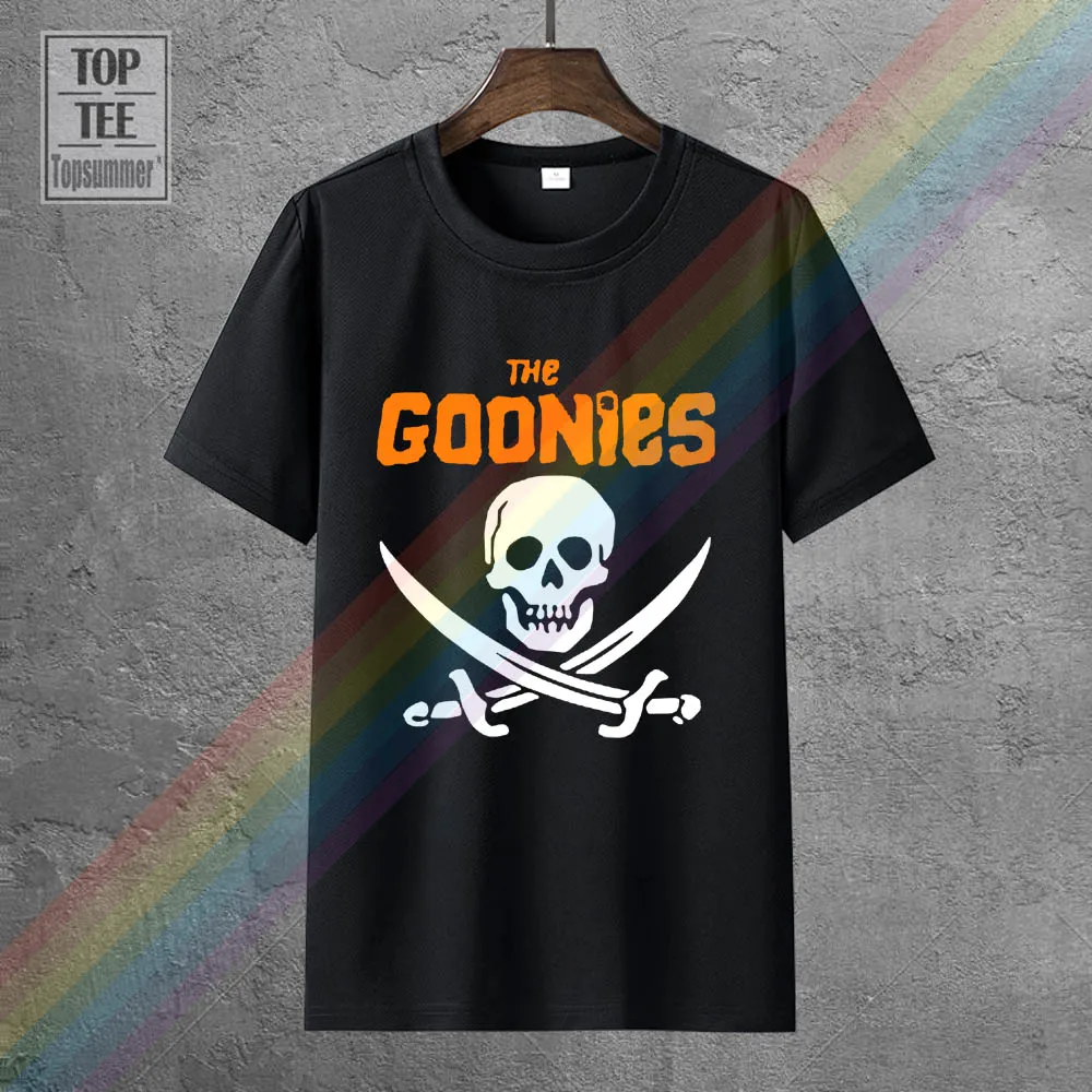 

T Shirts Short Sleeve Gift O-Neck The Goonies Logo Retro Movie Tv Show 3D Print 100% Cotton T Shirt Short Sleeve Tee