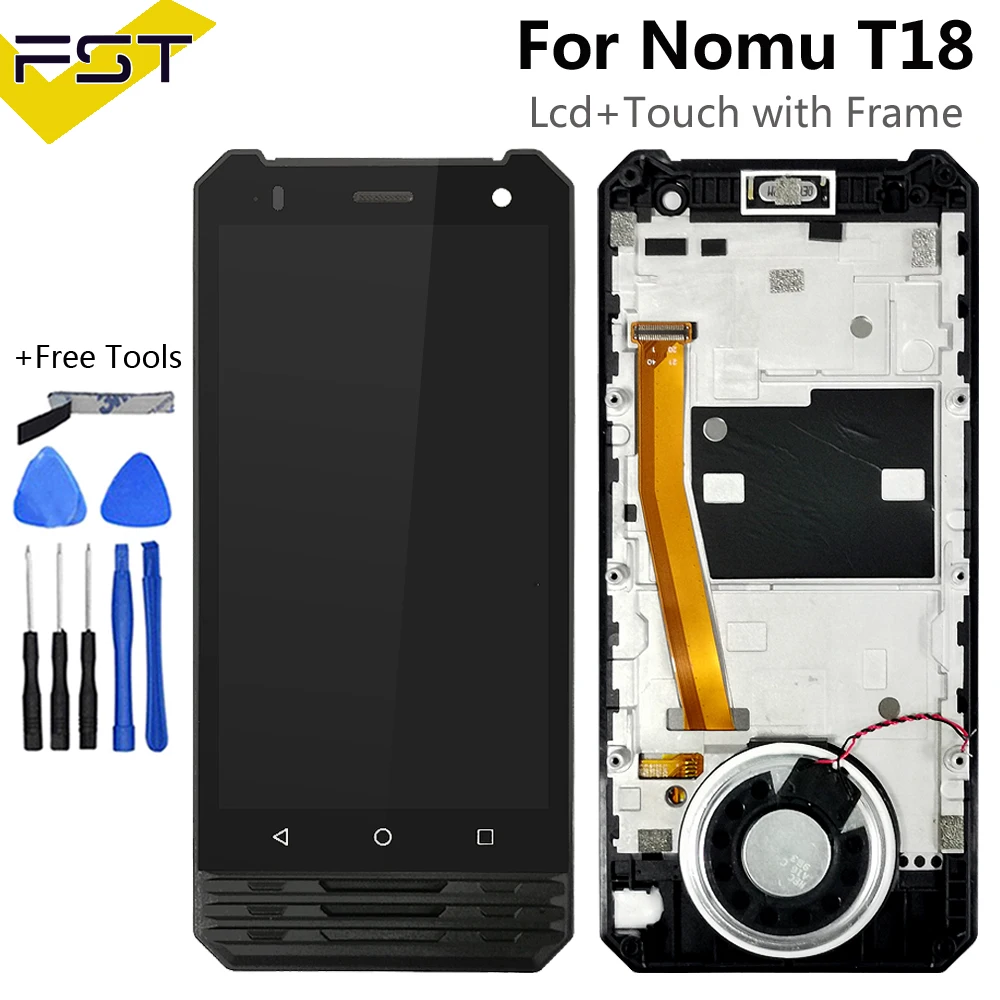 Черный 4 7 ''для NOMU T18 ЖК дисплей + кодирующий преобразователь сенсорного экрана