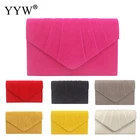 Женский клатч-конверт из искусственной кожи розового и красного цветов, вечерняя сумочка для торжественных мероприятий, свадебное платье, кошелек, свадебная сумка для выпускного вечера