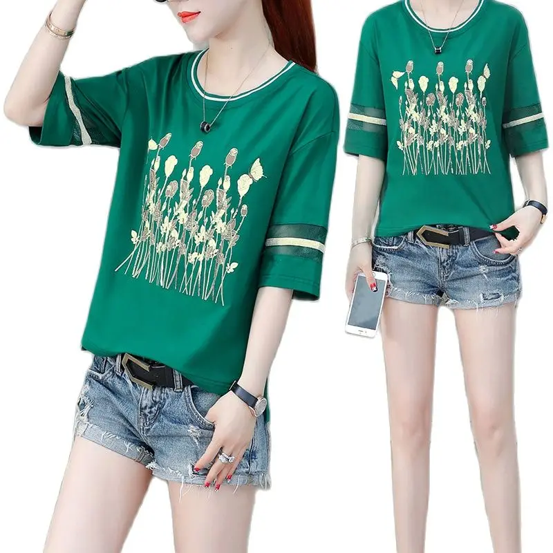 Футболка с коротким рукавом женская одежда 2021 новая модная летняя рубашка