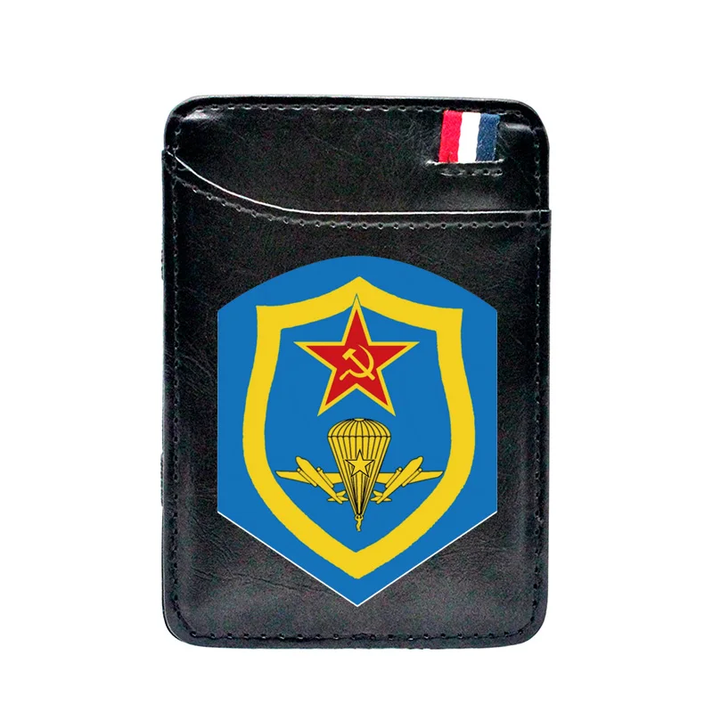 

Russian Federation Airborne Air Force ВДВ Digital Printing Leather Magic Wallets Men Women Card Holder Purse Short Money Bag