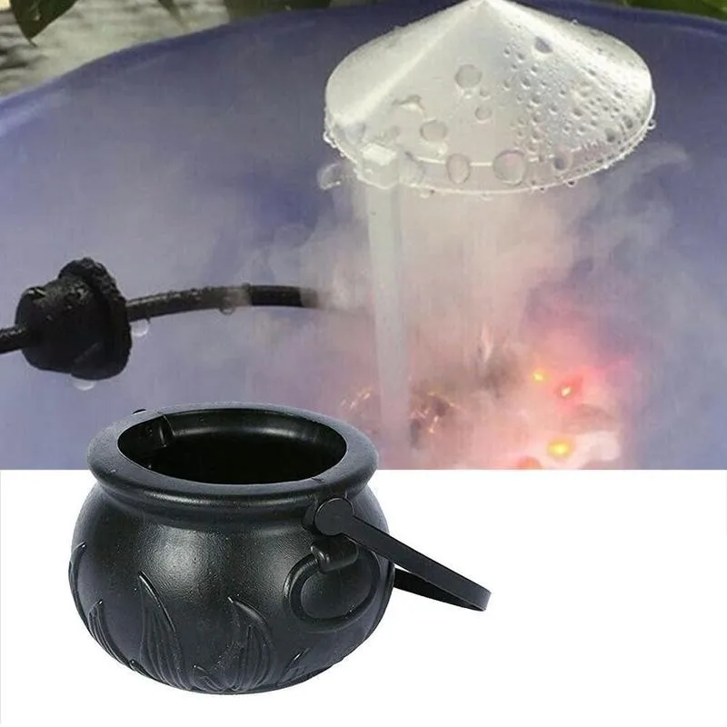 

Halloween Witch Pot Smoke Machine LED Smoke Machine Change Party Toy Diy Prank Changing Color Christmas Creepy Party Props R7A8
