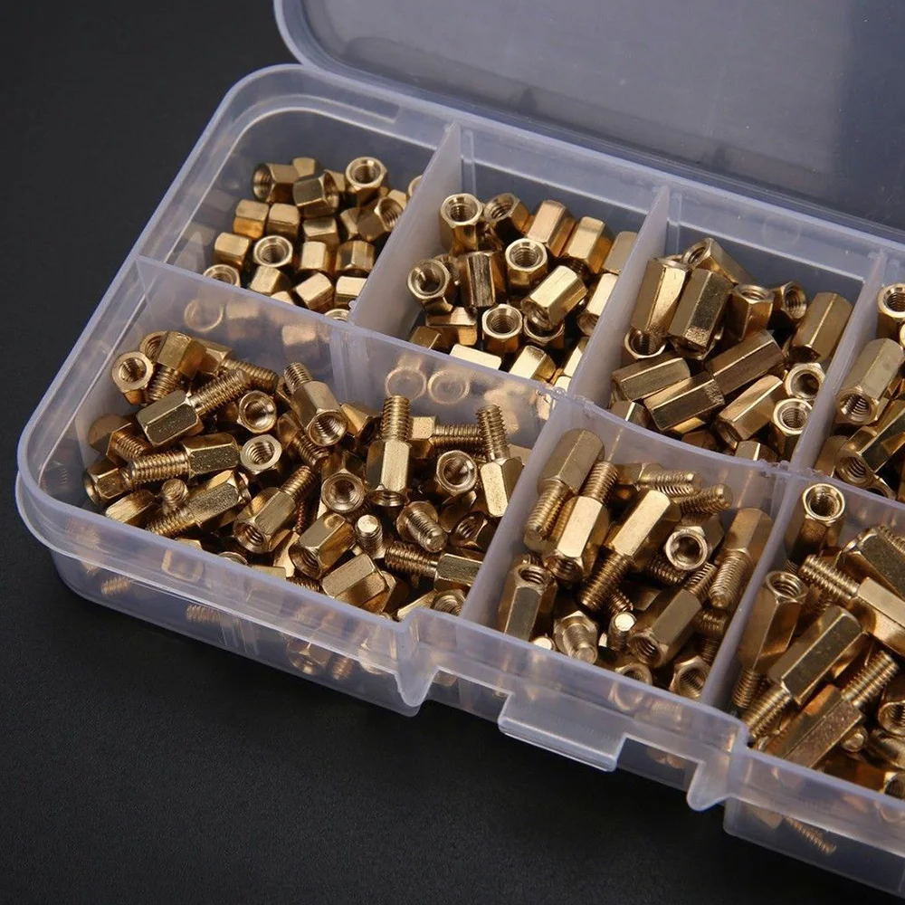 

Yellow M3 Brass Standoff Spacer Hex Hexagonal 3mm Nuts Screw Pillars Tool New