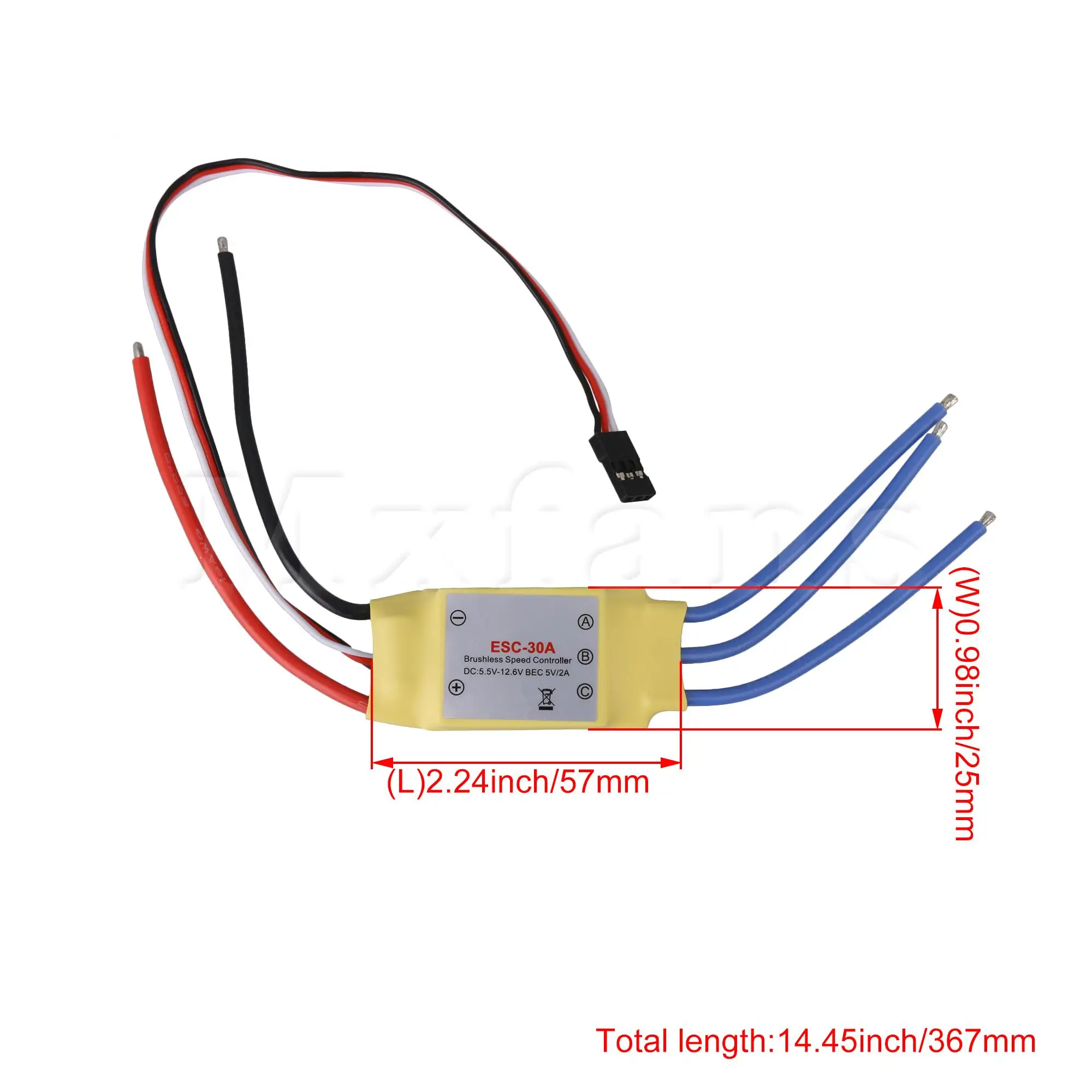 

Mxmans 30A RC Brushless ESC Electric Speed Control Replacement for RC Aircraft