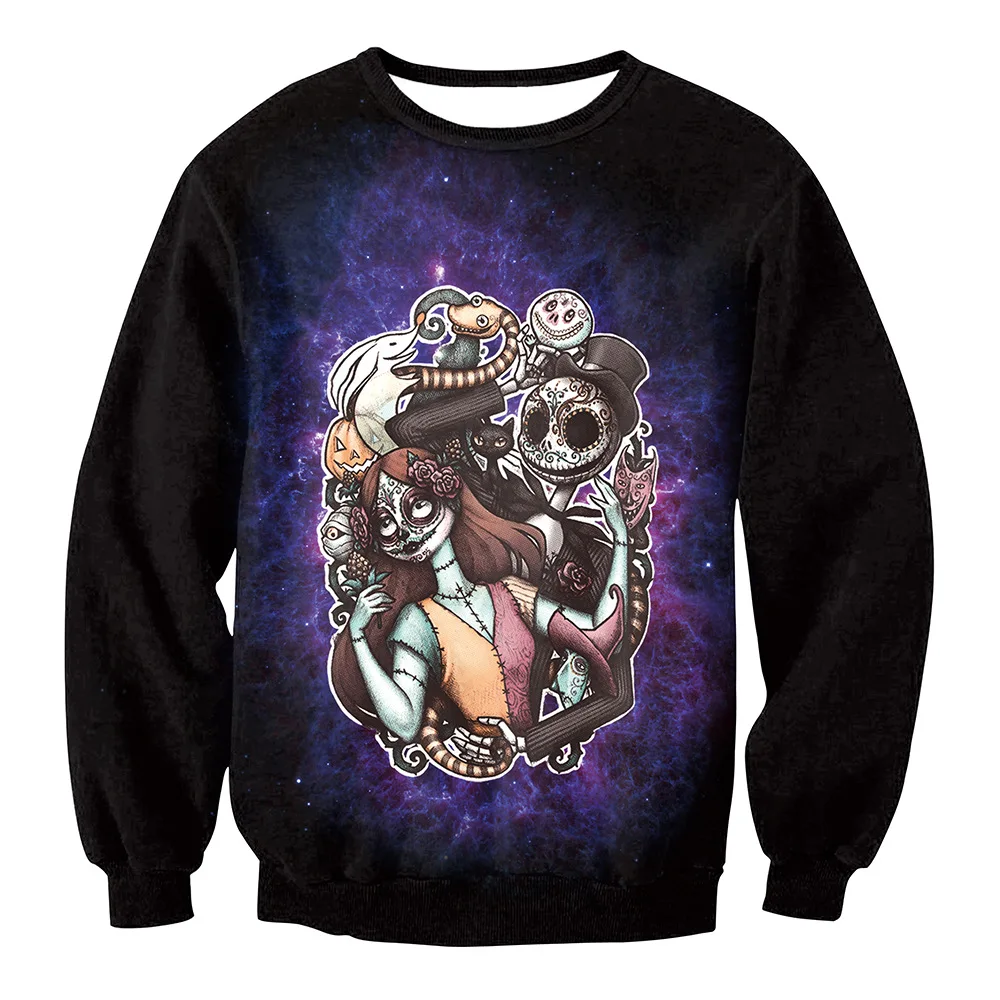 

2020 Halloween Sweatshirt Fashion Women's Printed Turtleneck Long Sleeve Sweatshirts Personalized Streetwear