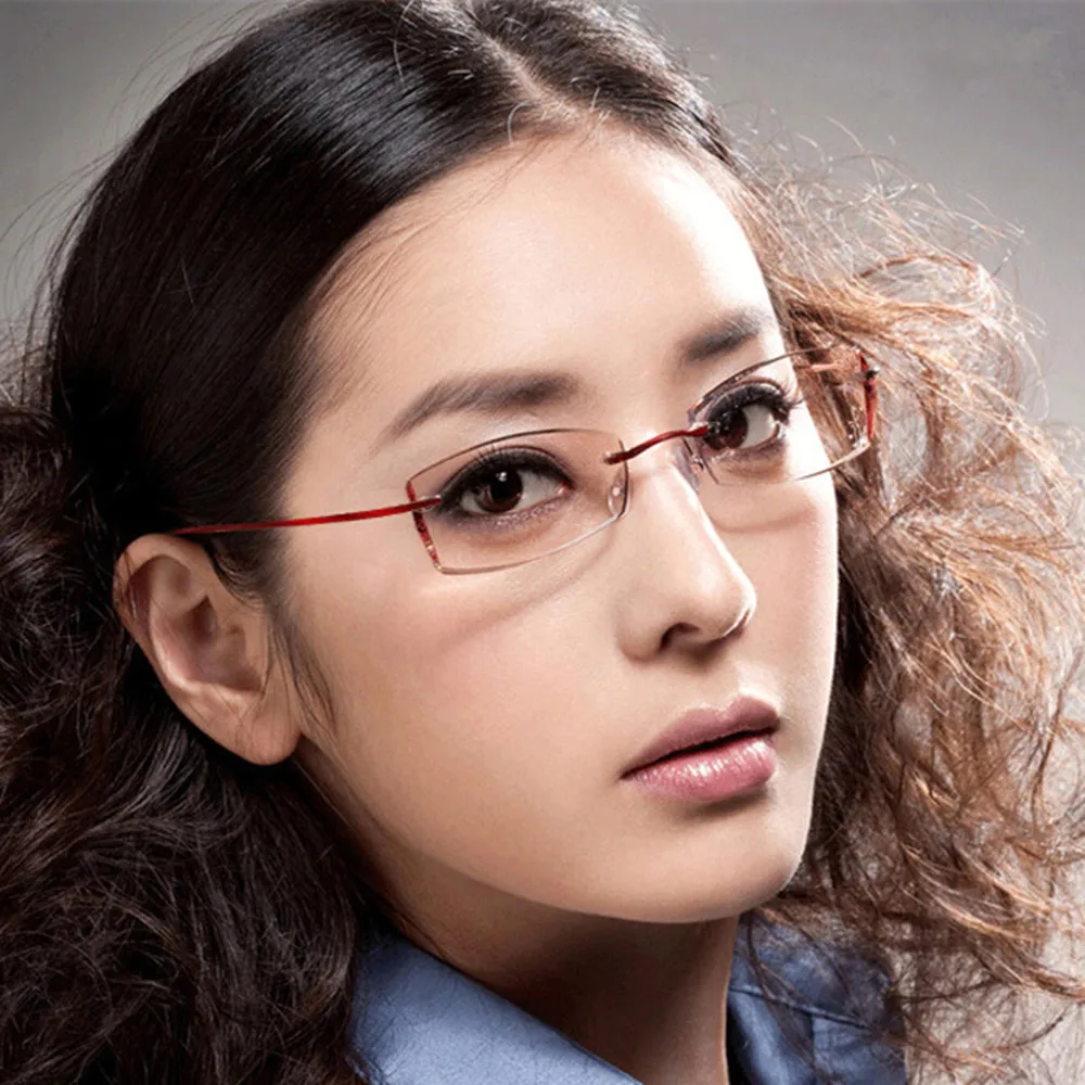 Супер чистый Титан Гибкая без оправы для очков светильник Вес близорукость Rx